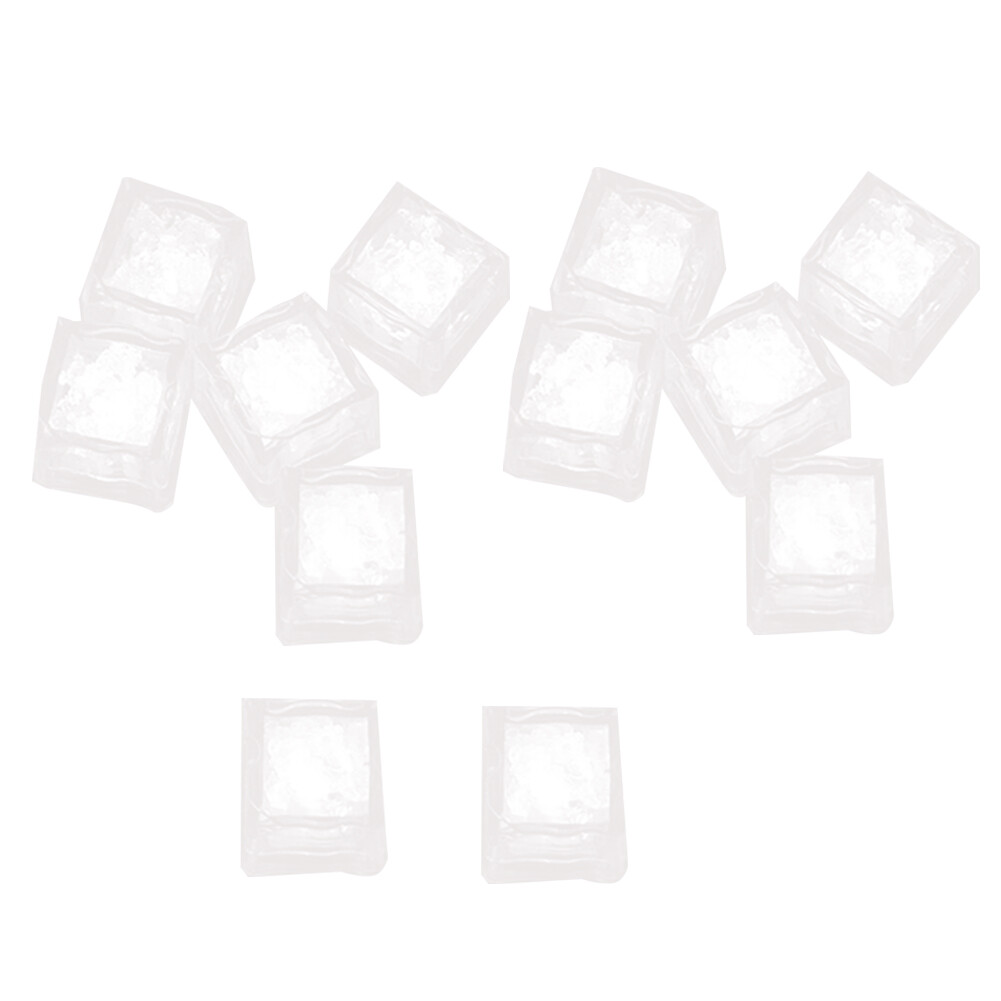 12PCS Waterproof LED Ice-Cube Flashing Glow in the Dark Light Up for Bar4417