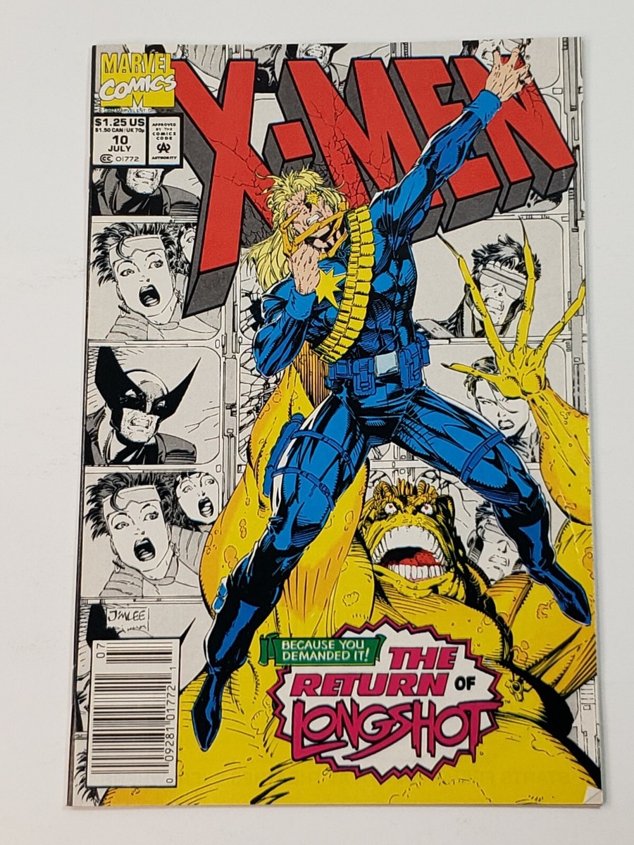 X-Men 10 NEWSSTAND Jim Lee Marvel Comics 1992 Sharp Copy | eBay