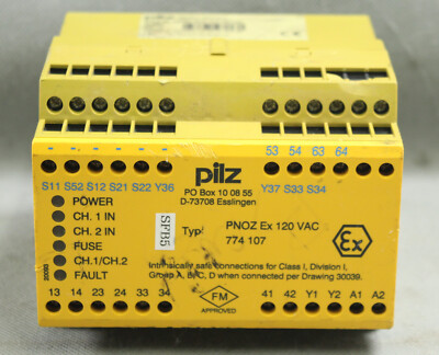 PILZ PNOZ EX 120 VAC 774107 3n/o 1n/c E-Stop Safety Relay PNOZEX 774-107