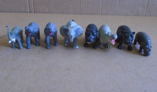 Lot of 8 Jungle Safari Animals Plastic Figures Assortment Colors and Poses