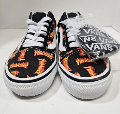 Vans Old Skool Thrasher Flame VN0005W0BML Skate Shoes Mens  display picture 3