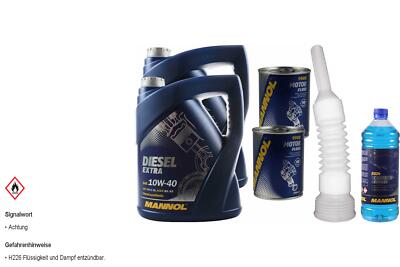 10L MANNOL Motoröl SAE 10W-40 DIESEL EXTRA inkl. Additiv Auslaufschlauch