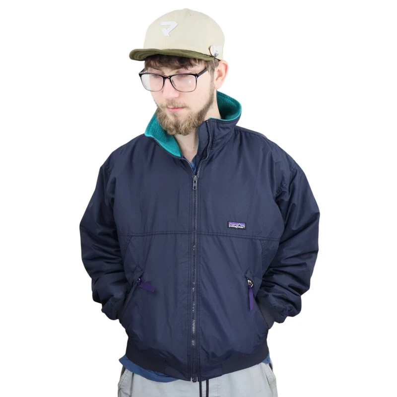 patagonia vtg 80s 1989 synchilla shelled bomber coat jacket