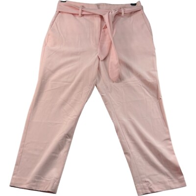 DKYN Cropped Pants Womens 12 Petite 12P Pink Pockets Stretch
