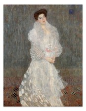Gustav Klimt PORTRAIT OF HERMINE GALLIA (1904) Vintage Painting 17x22" Art Print