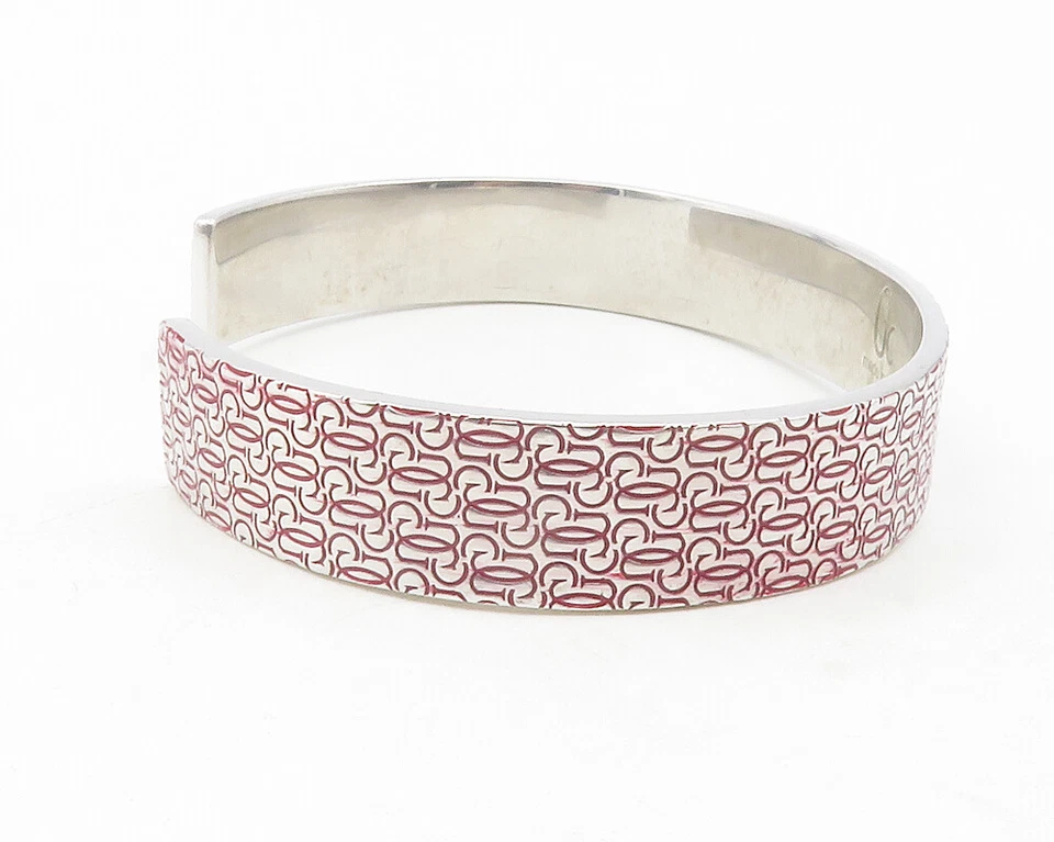 Brazalete GUESS ITALY 925 Plata de Ley Brillante Monograma Logo BT4778 Foto 3 de 4