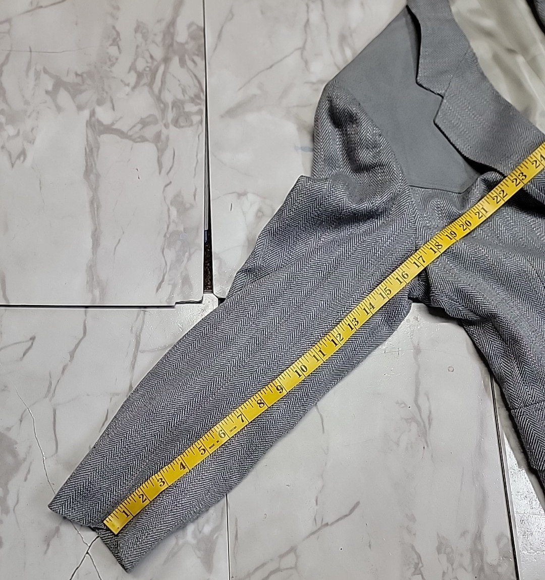 Vintage Pendleton High Grade Wool Herringbone Bla… - image 4