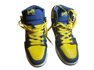 A Bathing Ape Leather trainers Size 8 US