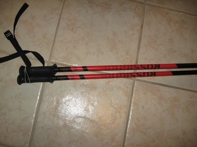 NEW ROSSIGNOL All Mountain SKI Poles BLACK RED 120   48''