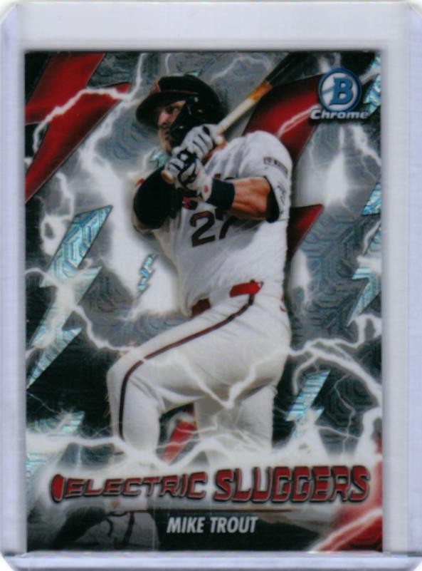 2026 Bowman #ES-25 Mike Trout Electric Sluggers Mojo Refractors