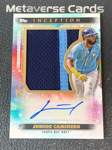 2024 Topps Inception Autograph Jumbo Patch Junior Caminero Auto RC Rookie /125