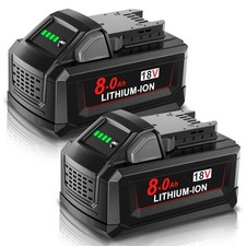 2Pack 8.0Ah Replacement for Milwaukee M18 Battery 18V Lithium Cordless