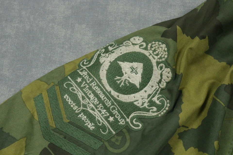 LRG Jacket Mens 2XL Green Camo Vintage Field Hooded Parka Coat Lifted Research - Image 4 of 4