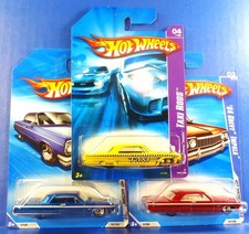 Hot Wheels 3-low Rider 64 Chevy Impala Variations Hot Auction Taxi Rods 164 Hot Wheels 3-low Rider 64 Chevy Impala Variations Hot Auction Taxi Rods 164