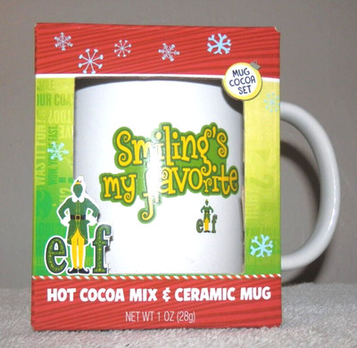 New Smiling's My Favorite Hot Cocoa Ceramic Mug from the Move Elf w/Hot Cocoa