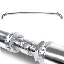 F�r BMW 3er E90 E91 E92 E93 Diesel Aluminium Domstrebe Alu poliert verstellbar