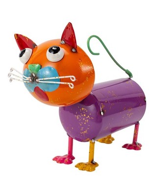 Yard Decorations Outdoor Metal Cat Statue Animal Sculptures Garden Decor for ...