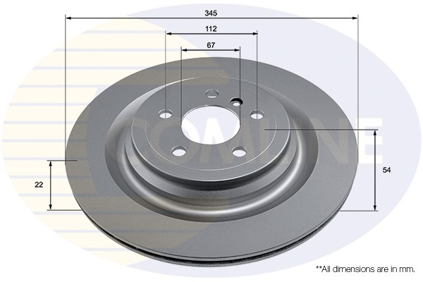 2 PCS COMLINE ADC4082V Brake Disc