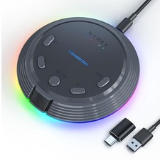 Gaming USB Microphone with AI Noise Cancellation, 5 Voice Changes, Mute, Volu...