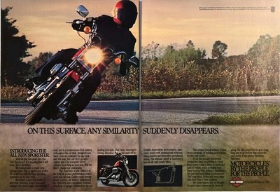 1982 (2PG) PRINT AD - HARLEY DAVIDSON MOTORCYCLE AD - HARLEY DAVIDSON SPORTSTER