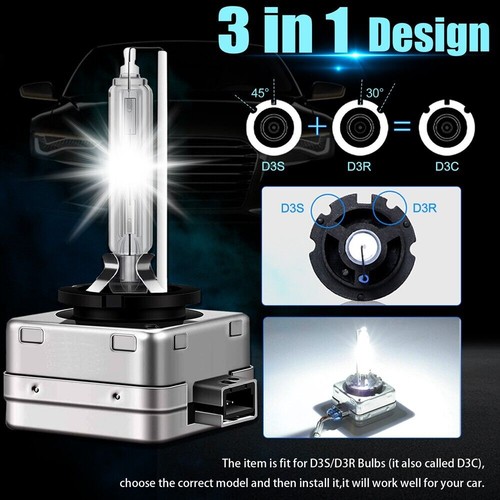 Faros de xenón HID D3S+D3S haz alto bajo para GMC Acadia 2013-2019 4x - Imagen 4 de 10