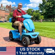 1000W 4-Wheel Heavy Duty Mobility Scooter for Seniors 500lbs 48V/20A 33 Miles