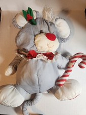 Fisher Price Christmas Mouse 1987 11" Puffalump Plush Toy