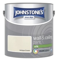 SALE Johnstones Antique Cream Silk Emulsion Paint For Walls & Ceilings 2.5L