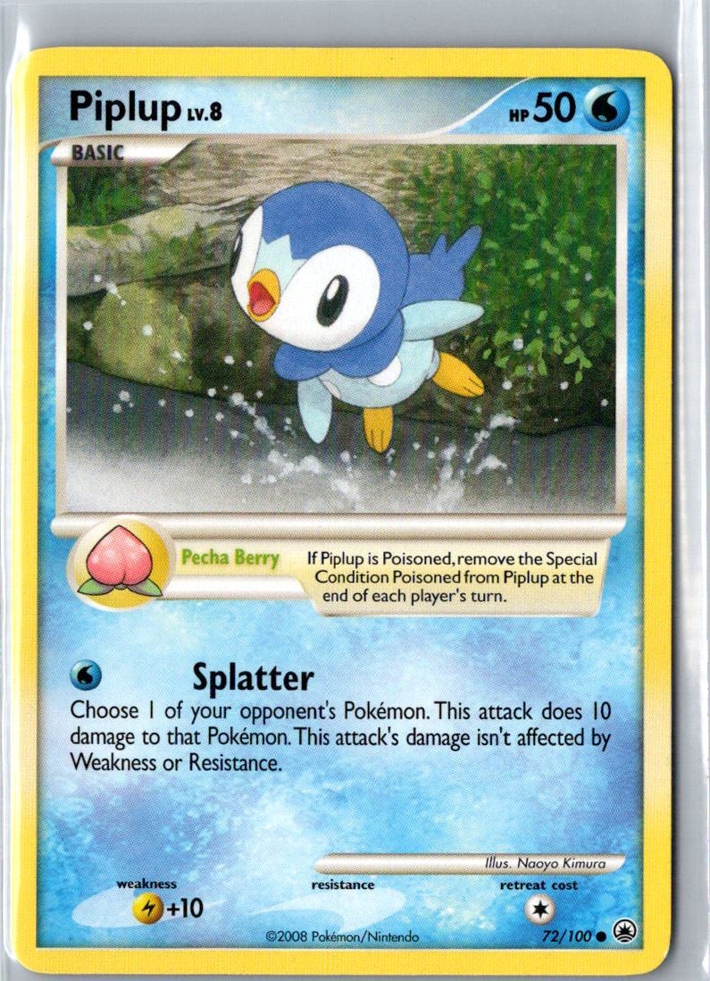 PIPLUP 72/100 COMMON MAJESTIC DAWN POKEMON LP
