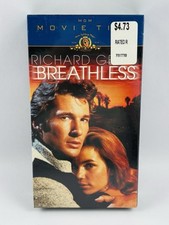 Breathless VHS 1983 Richard Gere Valerie Kaprisky Action Drama Romance Movie Vtg