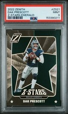 Panini 2022 Zenith Z-Stars Dak Prescott Emerald /5 #ZS-21 PSA 9 Cowboys