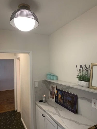 Maxim Perf 14 1/4" Wide Black and Satin Brass Ceiling Light - Picture 6 of 7