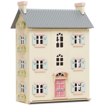 - Gorgeous Cherry Tree Hall Large 4 Storey Wooden Doll House Play Set For Gir...