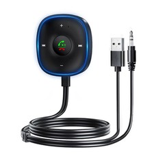 Bluetooth 5.3 Aux Car Adapter, SONRU Bluetooth Receiver for Car Dual Connect