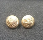 2 NON EXCAVATED UNION STAFF OFFICER CIVIL WAR  CUFF BUTTON Philadelphia