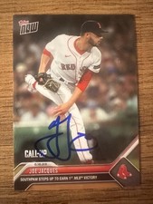 Joe Jaques Auto Signed Topps Now Boston Red Sox #450 Debut 2023 NY METS