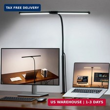 Voncerus LED Desk Lamp for Home Office, Double Head Architect Light with Clamp,