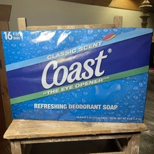 Coast Deodorant Bar Soap CLASSIC Scent - 4 oz Lot of 16