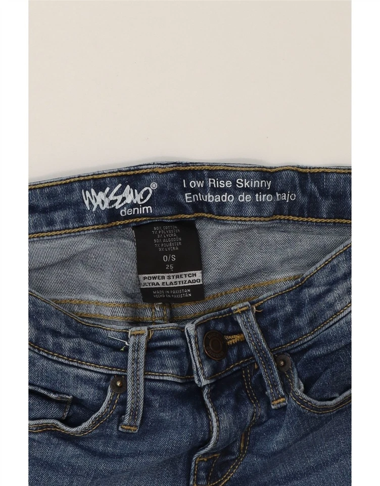 MOSSIMO Womens Low Waist Skinny Jeans US 0 XS W26 L28 Blue Cotton BL02 - Image 3 of 3