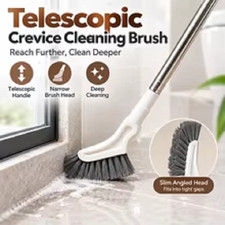 Long Handle Extendable Cleaning Brush Wall Hanging Narrow Head Crevice Cleaning