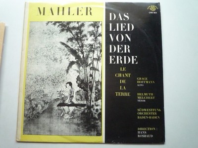 AB31 French CND LP: Mahler Das Lied von der Erde; Rosbaud / SWR-SO / Hoffmann