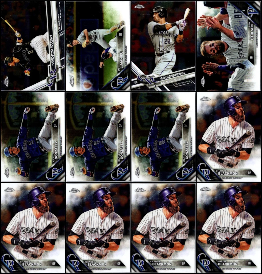 Lote de tarjetas Topps cromadas Colorado Rockies (120) - casi desaparecidas - obtén la tuya antes... Foto 2 de 4