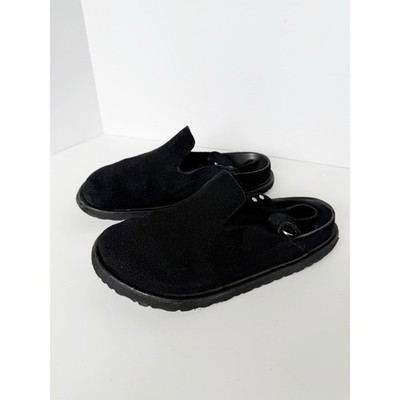 Birkenstock x Jil Sander Berlin Suede Leather Black Clog Sz 39