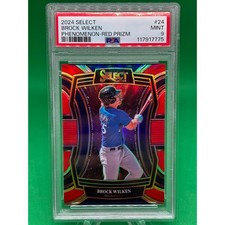 Brock Wilken Phenomenon Red Prizm /49 PSA 9 2024 Select Milwaukee Brewers