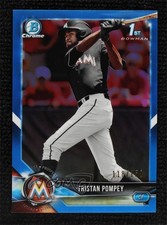 2018 Bowman Draft Chrome Blue Refractor 118/150 Tristan Pompey #BDC-129 r0j
