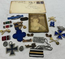 WW2 Original Named 88th Division 335th Co. Commanders Grouping, Dog Tag Souvenir