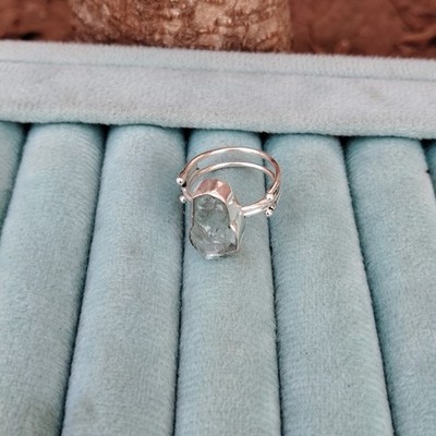 Unique Herkimer Diamond Ring 925 Sterling Silver Free Shipping Gift Ring PG9526