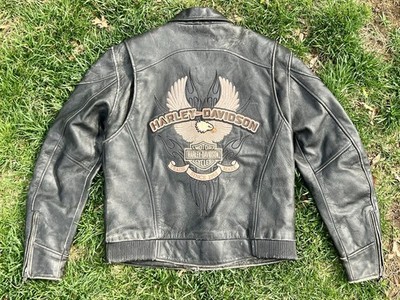 VINTAGE 06' HARLEY DAVIDSON MEN'S BLACK LEATHER POWER MOTORCYCLE