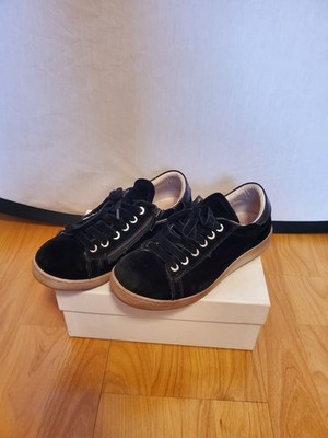 Patrizia Pepe Girl s Velour Lace-up Plus Zip Shoes Size 2.5 US / 34 EU Pre-owned