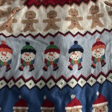 GYMBOREE 4T Holiday CHRISTMAS Santa, gingerbread Full Zip Hoodie hooded Sweater